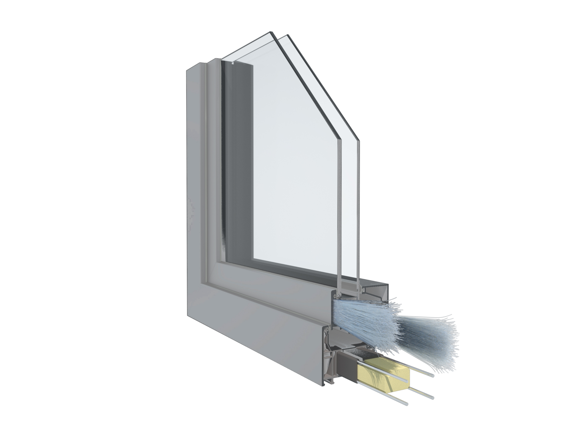 Angle fenêtre PVC Design 85 avec fibre