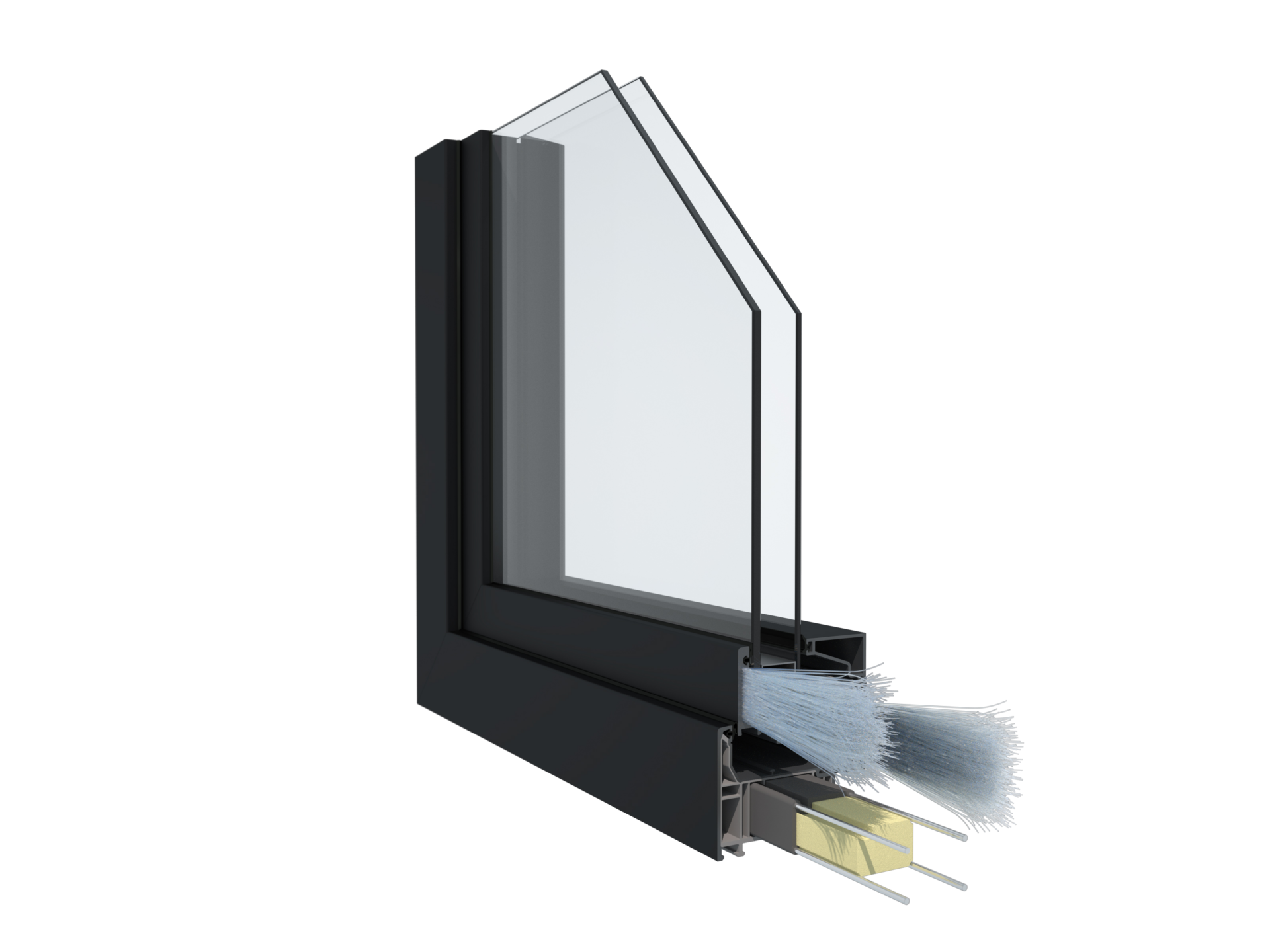 Angle fenêtre PVC Prestige 85 détaillé