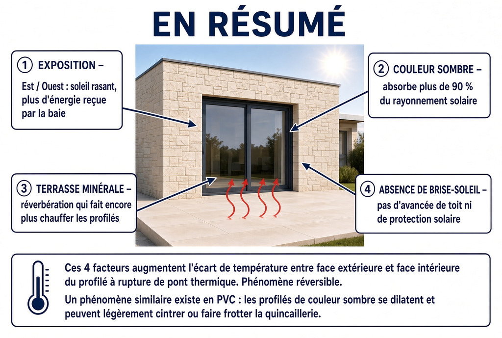 Récapitulatif de l'effet bilame.